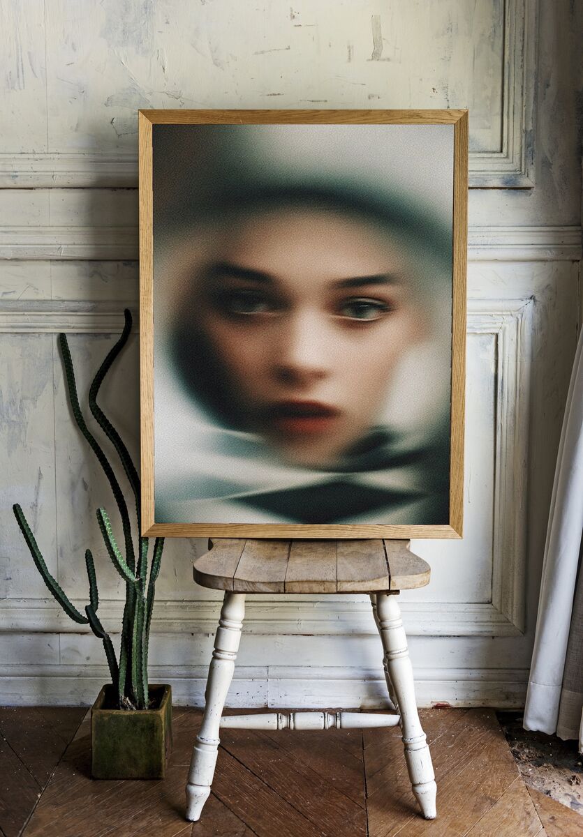 Mysterious Portrait — Fine Art Print. — room view 1