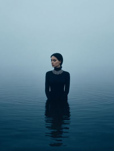 Mysterious Woman in Water — Fine Art Print. poster print