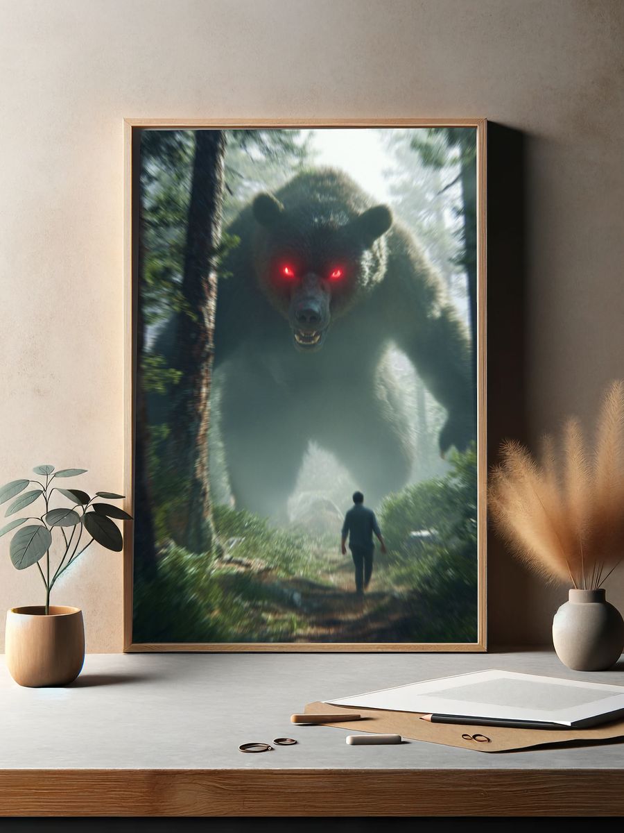 Giant Bear Encounter — Fantasy Print. — room view 2