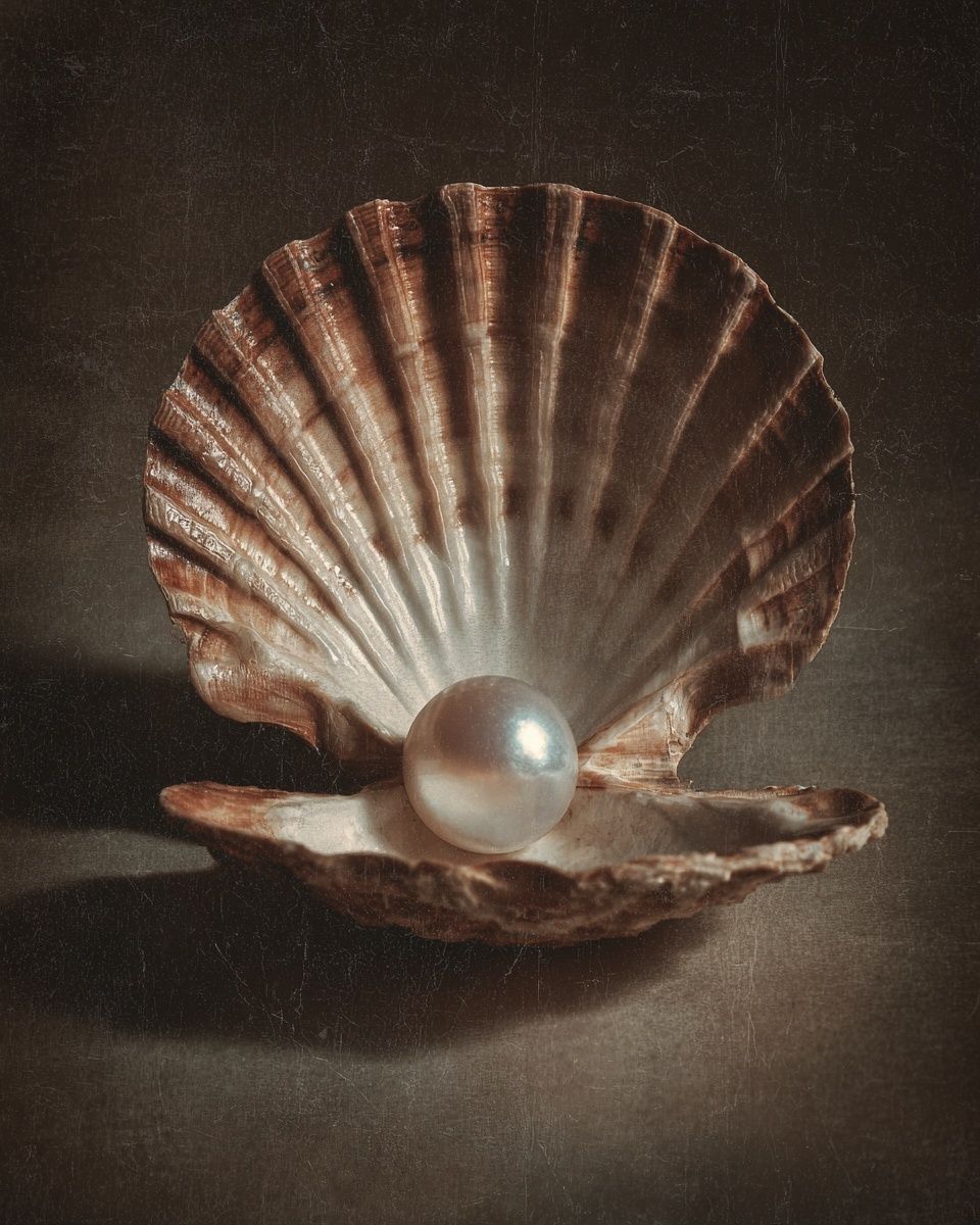 Pearl in a Shell — Fine Art Print. poster detail