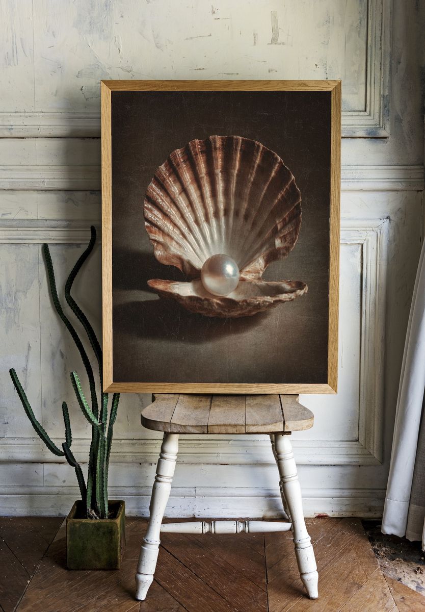 Pearl in a Shell — Fine Art Print. room preview