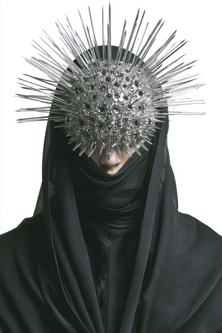 Spiked Headpiece — Fine Art Print. poster — fine-art art