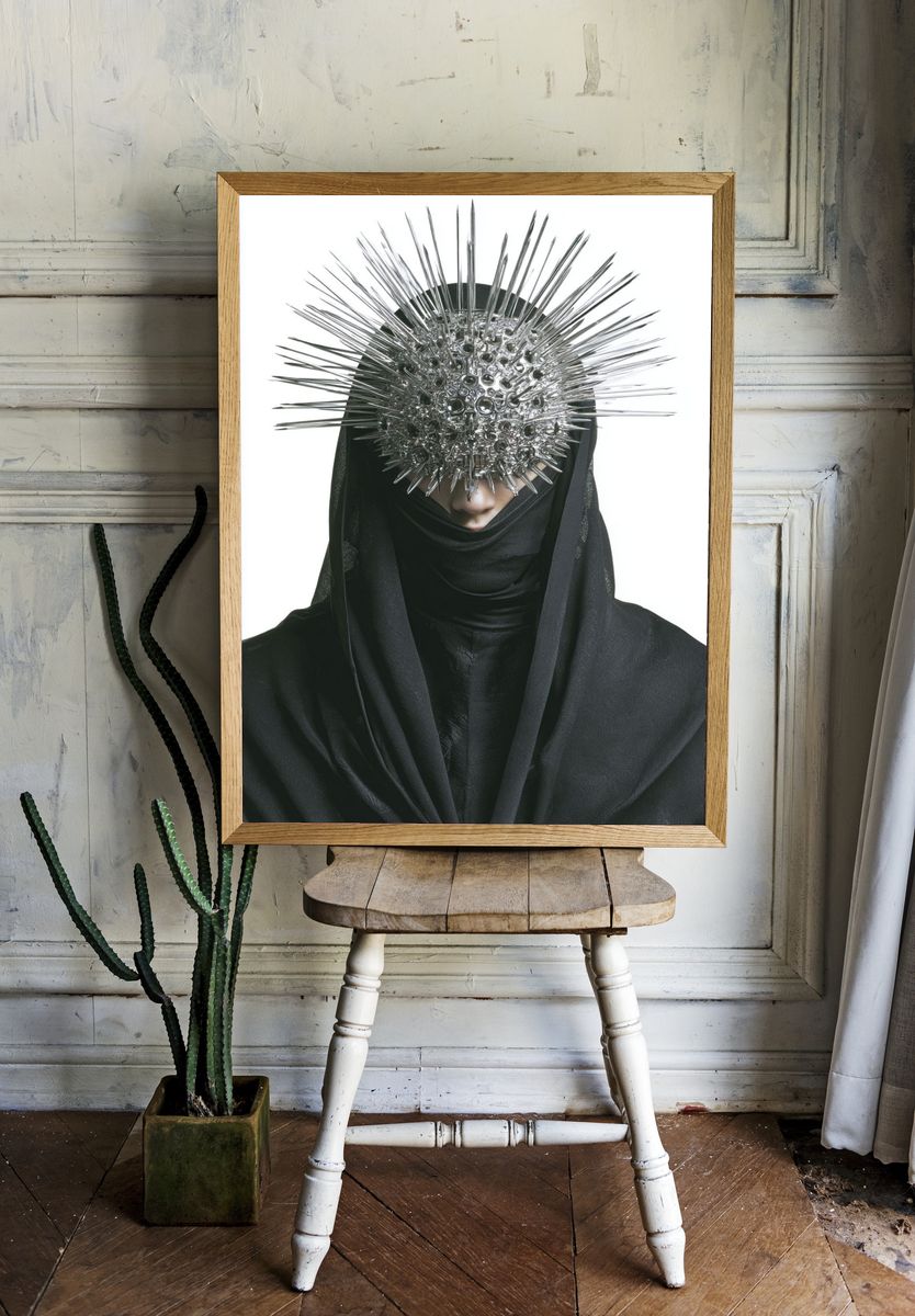 Spiked Headpiece — Fine Art Print. room preview