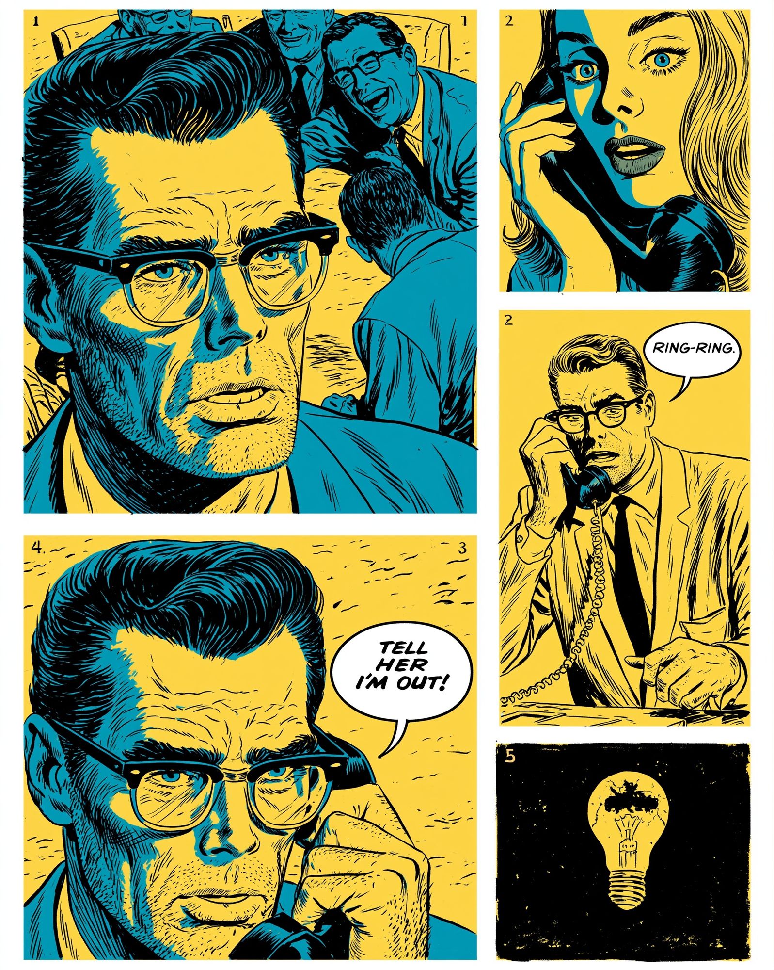 Pop Art Comic Collage Poster. poster — fine-art art