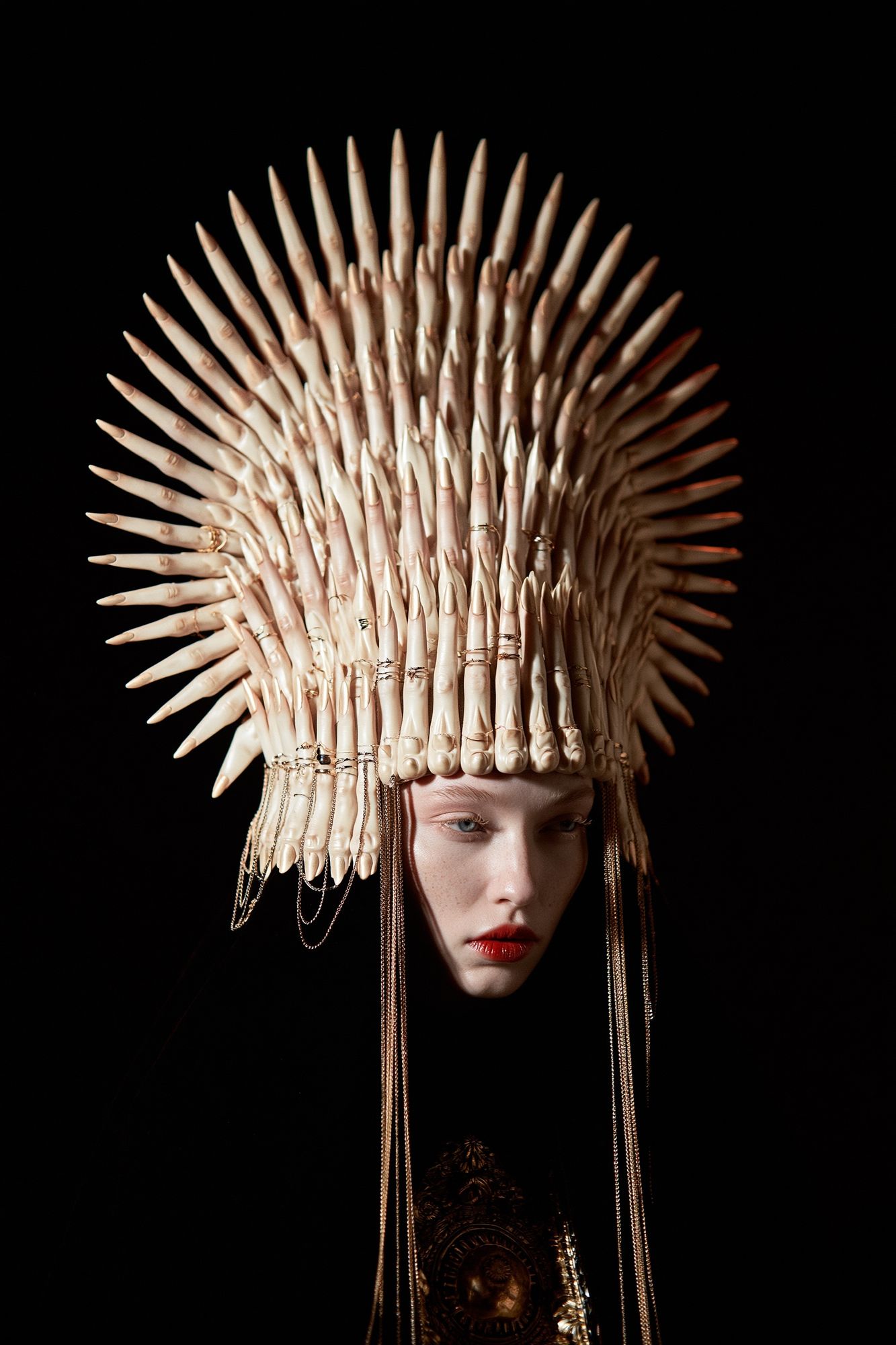 Surreal Crown Portrait Print. poster — fine-art art