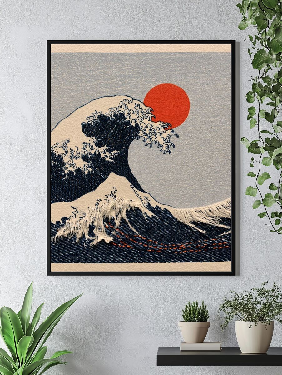 Great Wave Japanese Print Poster. — room view 4