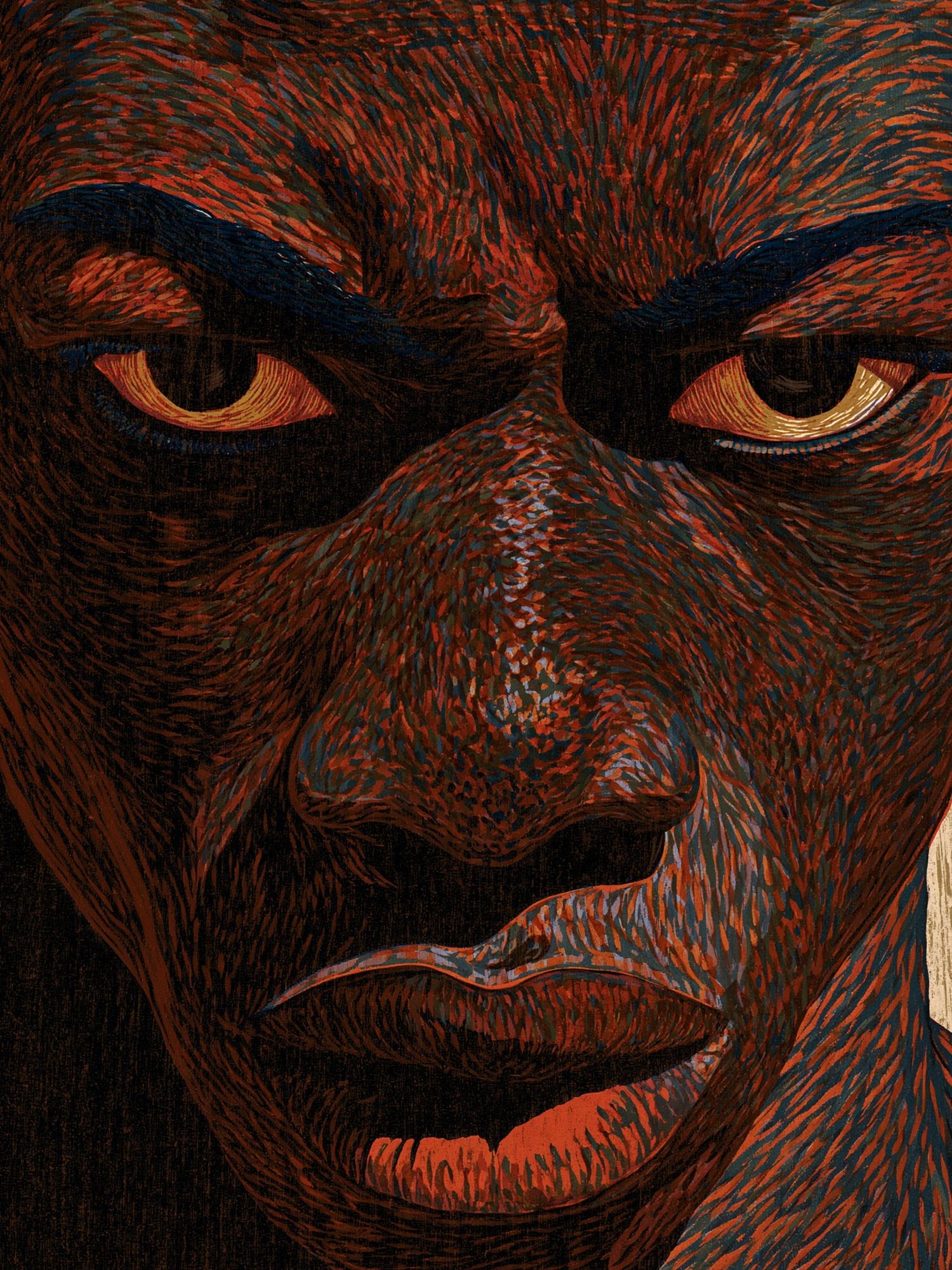 Abstract Face Portrait Print. poster detail