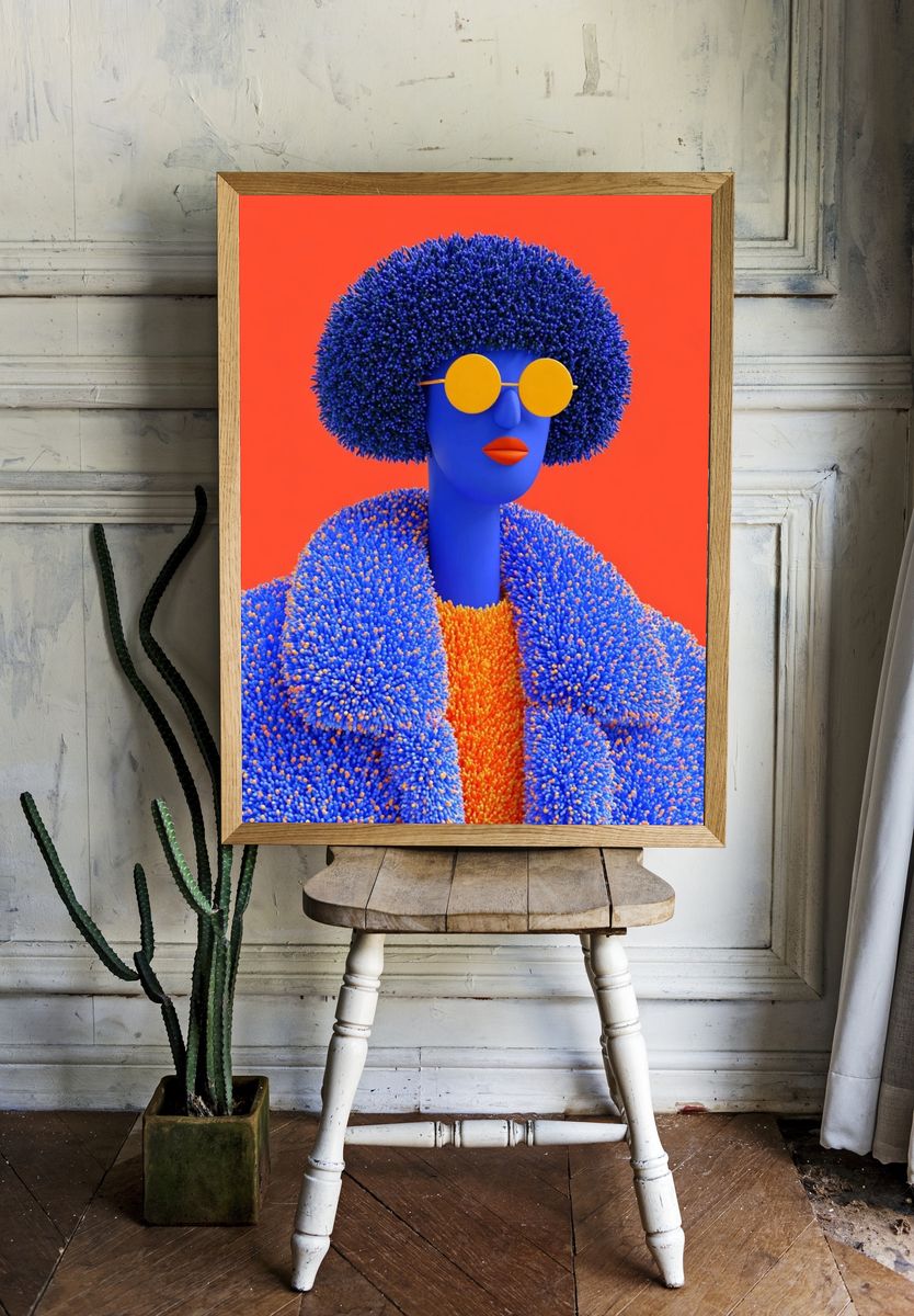 Pop Art Portrait Print. — room view 1