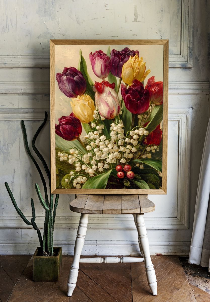 Tulip Bouquet — Fine Art Print room preview