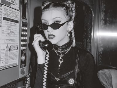 Retro Phone Call Fashion Poster. poster print