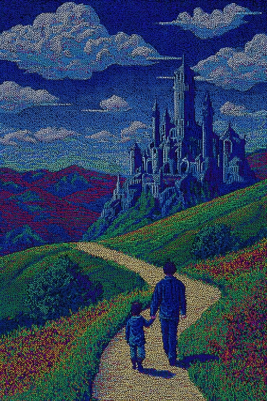 Emerald Path to the Castle Print. poster — fine-art art