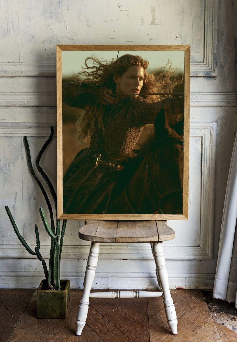 Medieval Archer Portrait Print. — room view 1