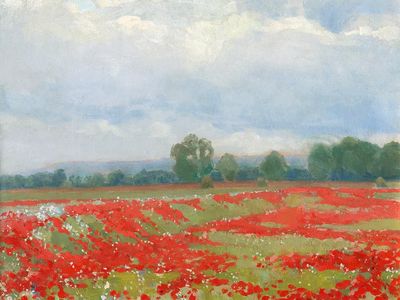 Landscape (1900) impressionism art Lajos.