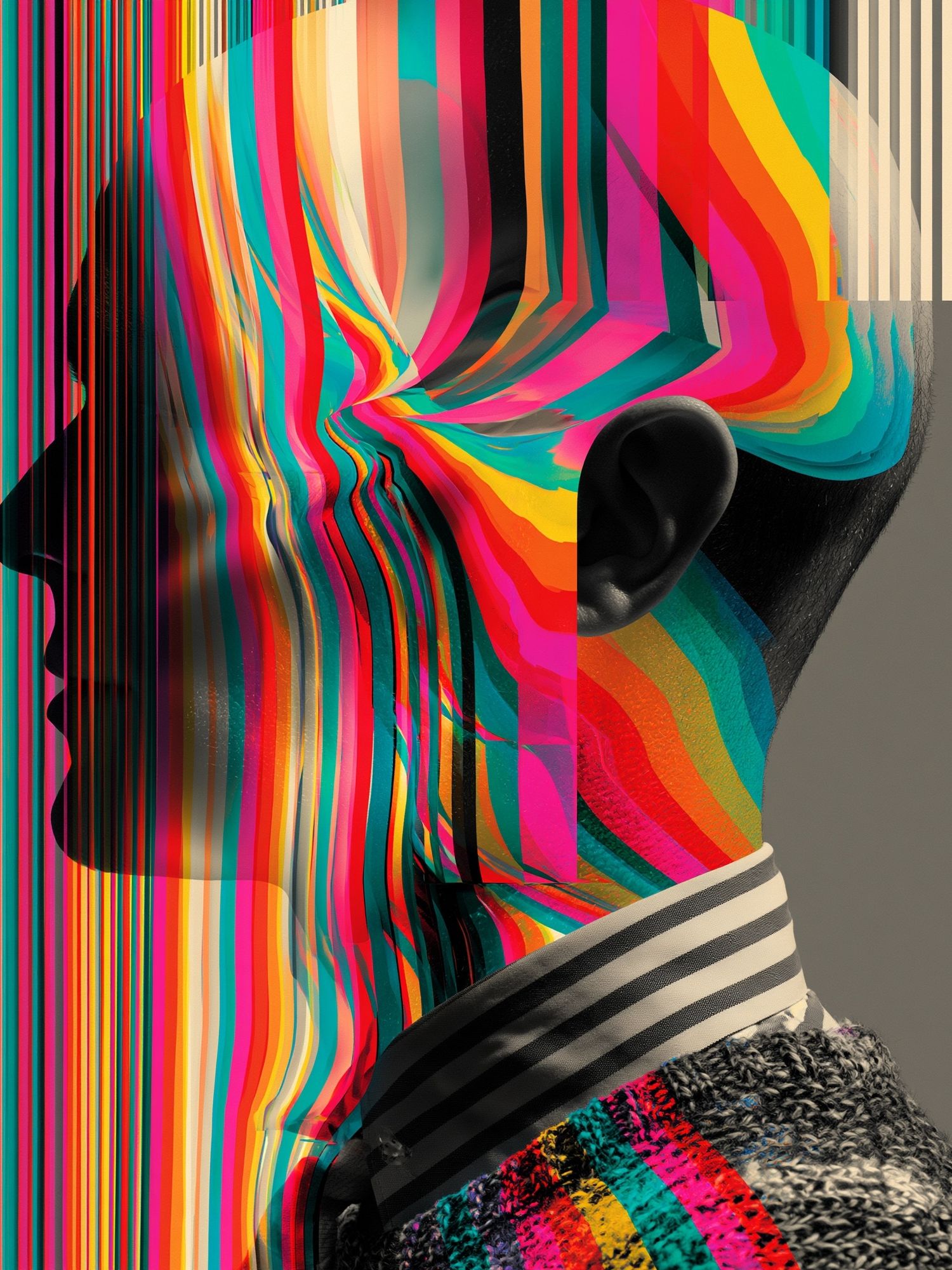 Chromatic Profile Abstract Print. poster — fine-art art