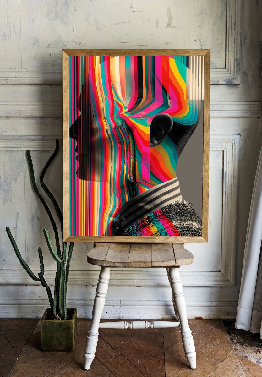 Chromatic Profile Abstract Print. — room view 1