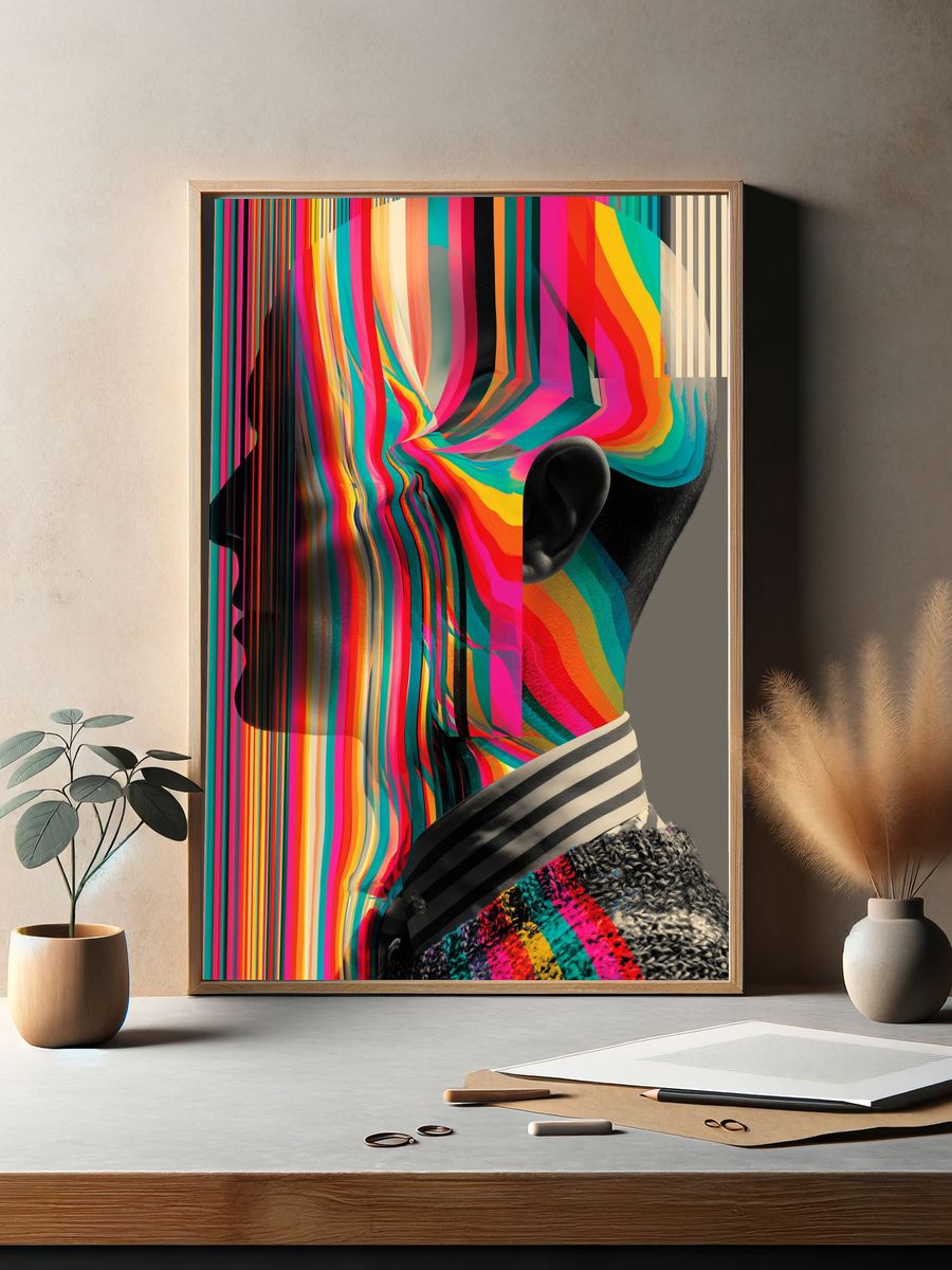 Chromatic Profile Abstract Print. — room view 2