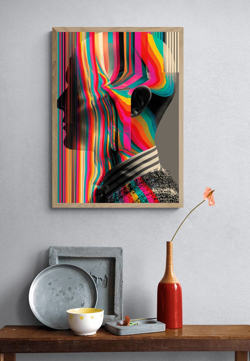 Chromatic Profile Abstract Print. — room view 3