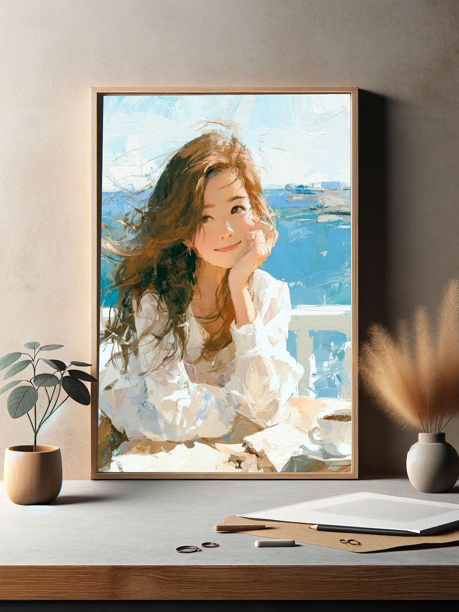Seaside Portrait Fine-Art Poster. — room view 2