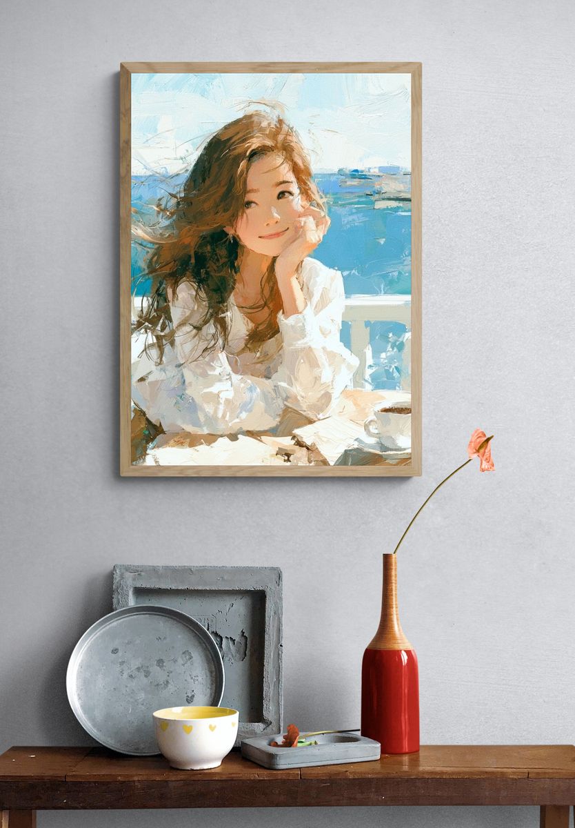 Seaside Portrait Fine-Art Poster. — room view 3