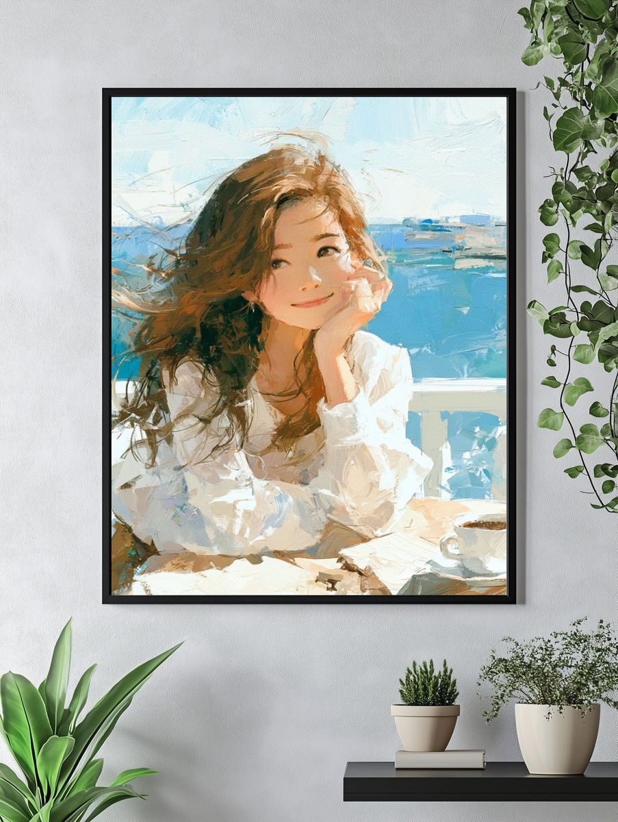 Seaside Portrait Fine-Art Poster. — room view 4