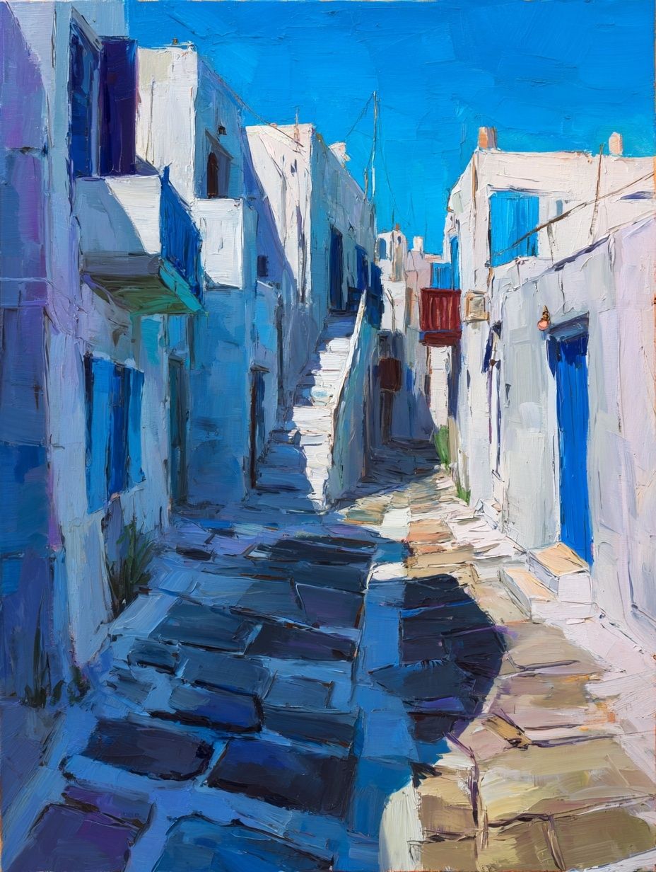Mediterranean Alleyway — Fine Art Print. poster detail