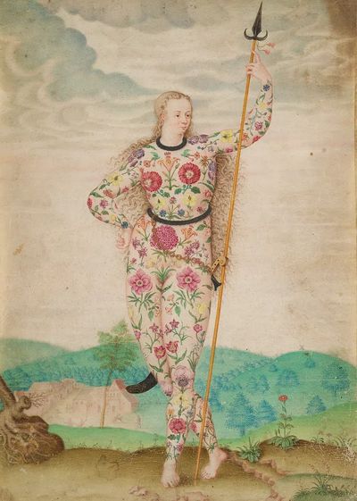 Floral Warrior — Fine Art Print. poster