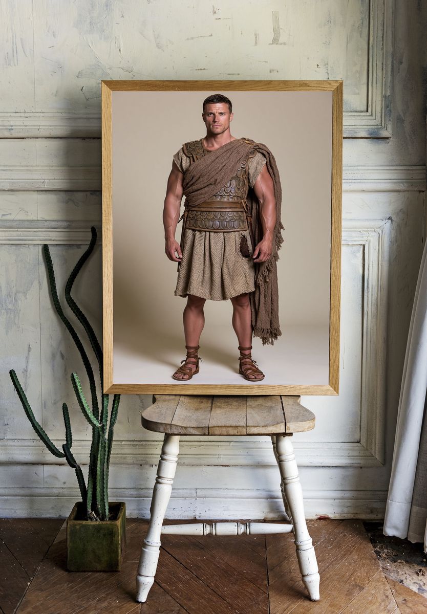 Ancient Warrior Portrait Poster. — room view 1