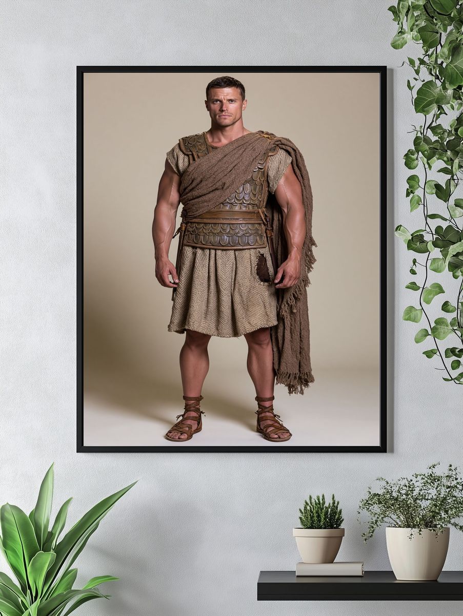 Ancient Warrior Portrait Poster. — room view 4