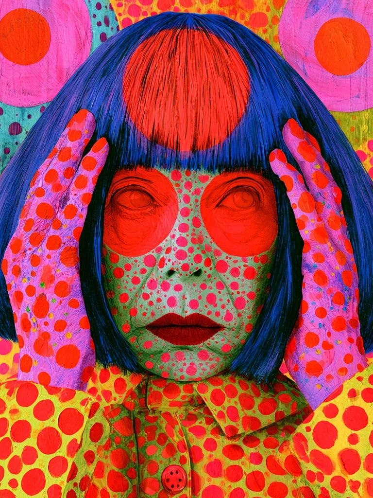 Psychedelic Portrait Pop-Art Poster. poster detail
