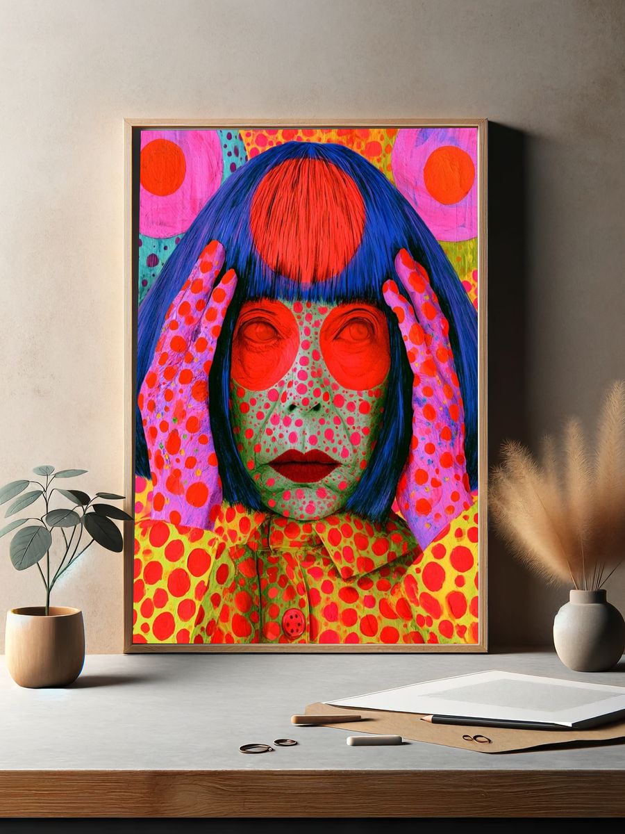 Psychedelic Portrait Pop-Art Poster. — room view 2