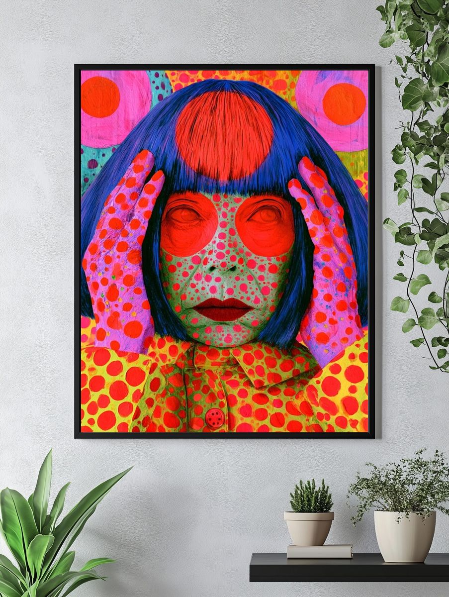 Psychedelic Portrait Pop-Art Poster. — room view 4