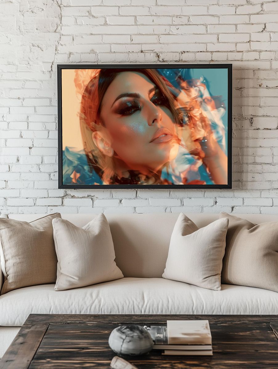 Dreamy Glam Portrait Poster. room preview