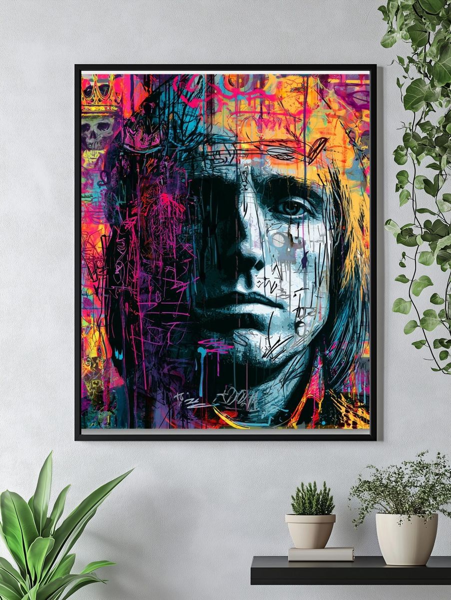 Graffiti Portrait Pop-Art Poster. — room view 4