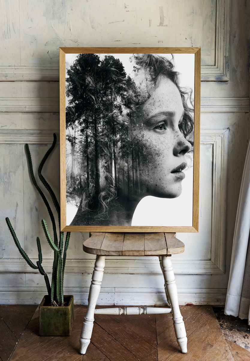 Forest Portrait Fine-Art Print. room preview