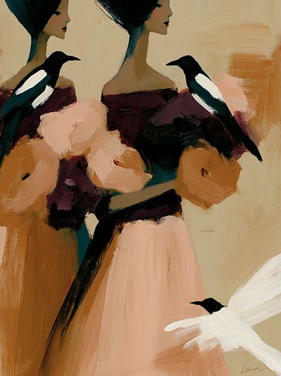 Elegant Bird Portrait Fine-Art Poster. poster print