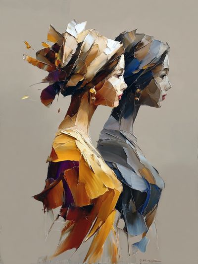 Abstract Women Profile Poster.
