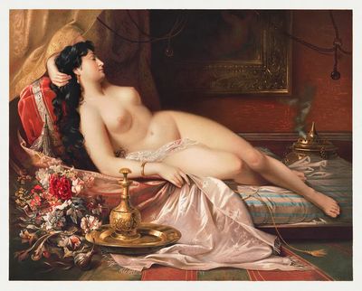 Reclining Nude — Fine Art Print. poster