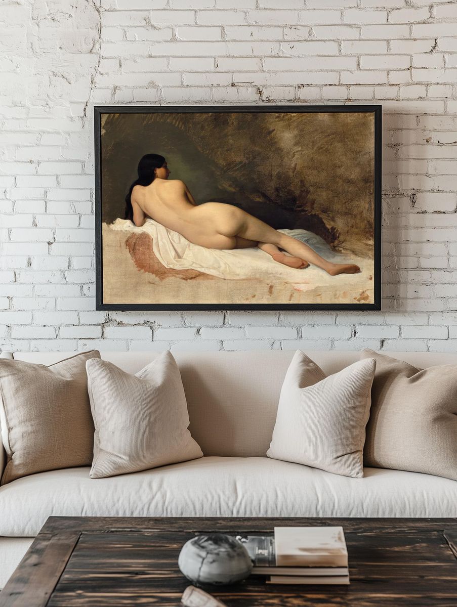Naked woman posing sexually showing room preview