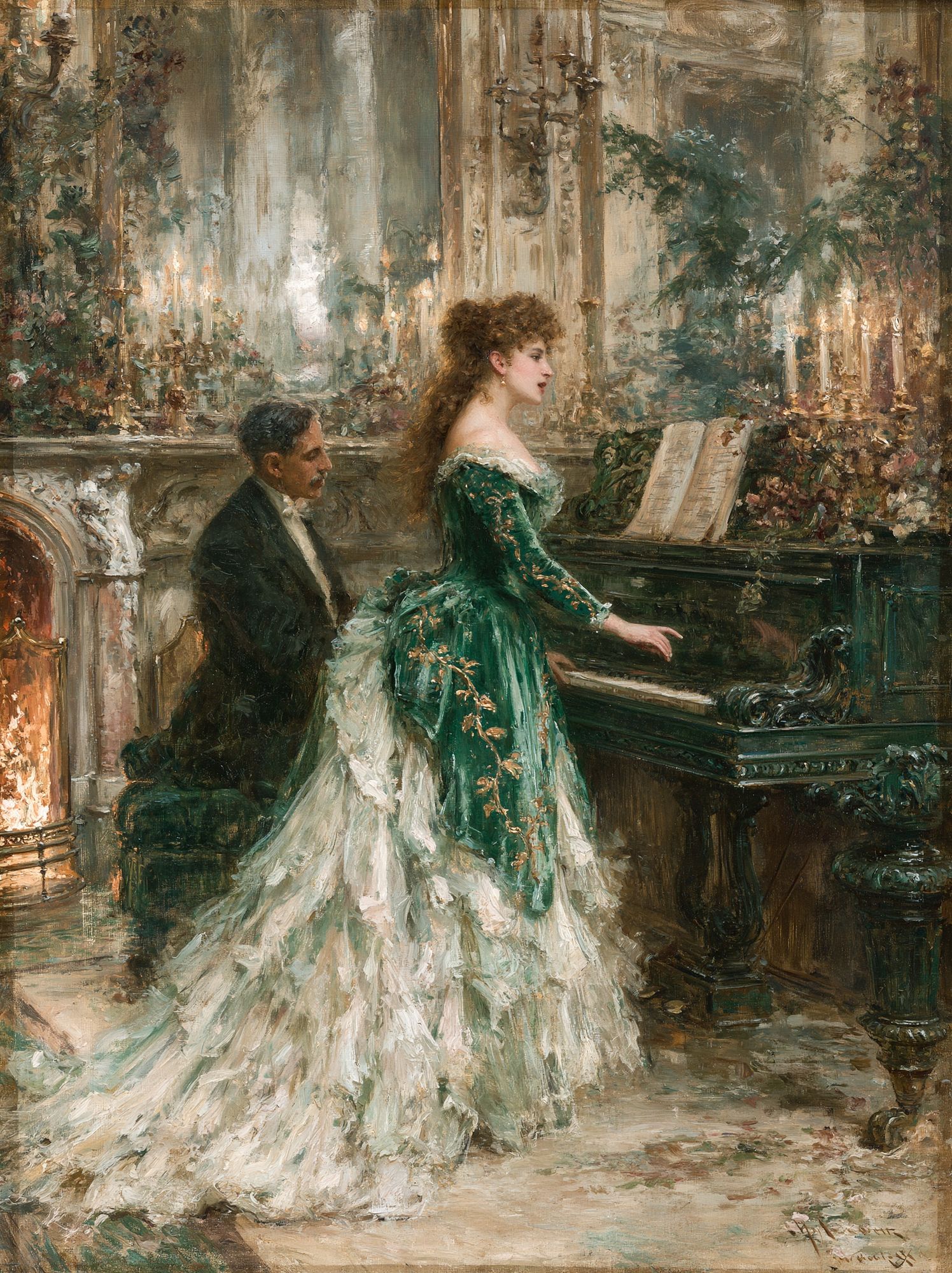 Elegant Opera Scene Fine-Art Print. poster detail