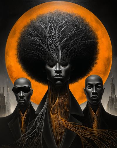Urban Afrocentric Portrait — Fine Art Print. poster print