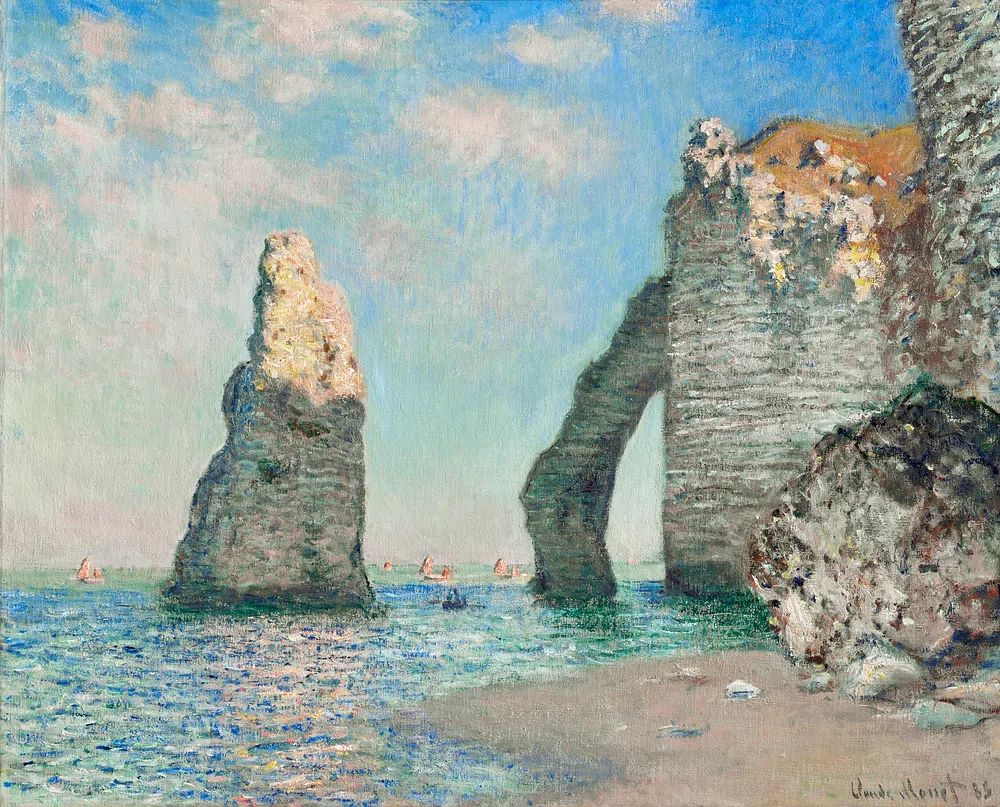 Seaside Cliffs — Impressionism Print. poster detail