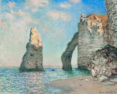 Seaside Cliffs — Impressionism Print. poster
