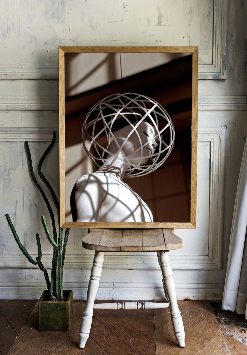 Abstract Sculpture Portrait Poster. — room view 1