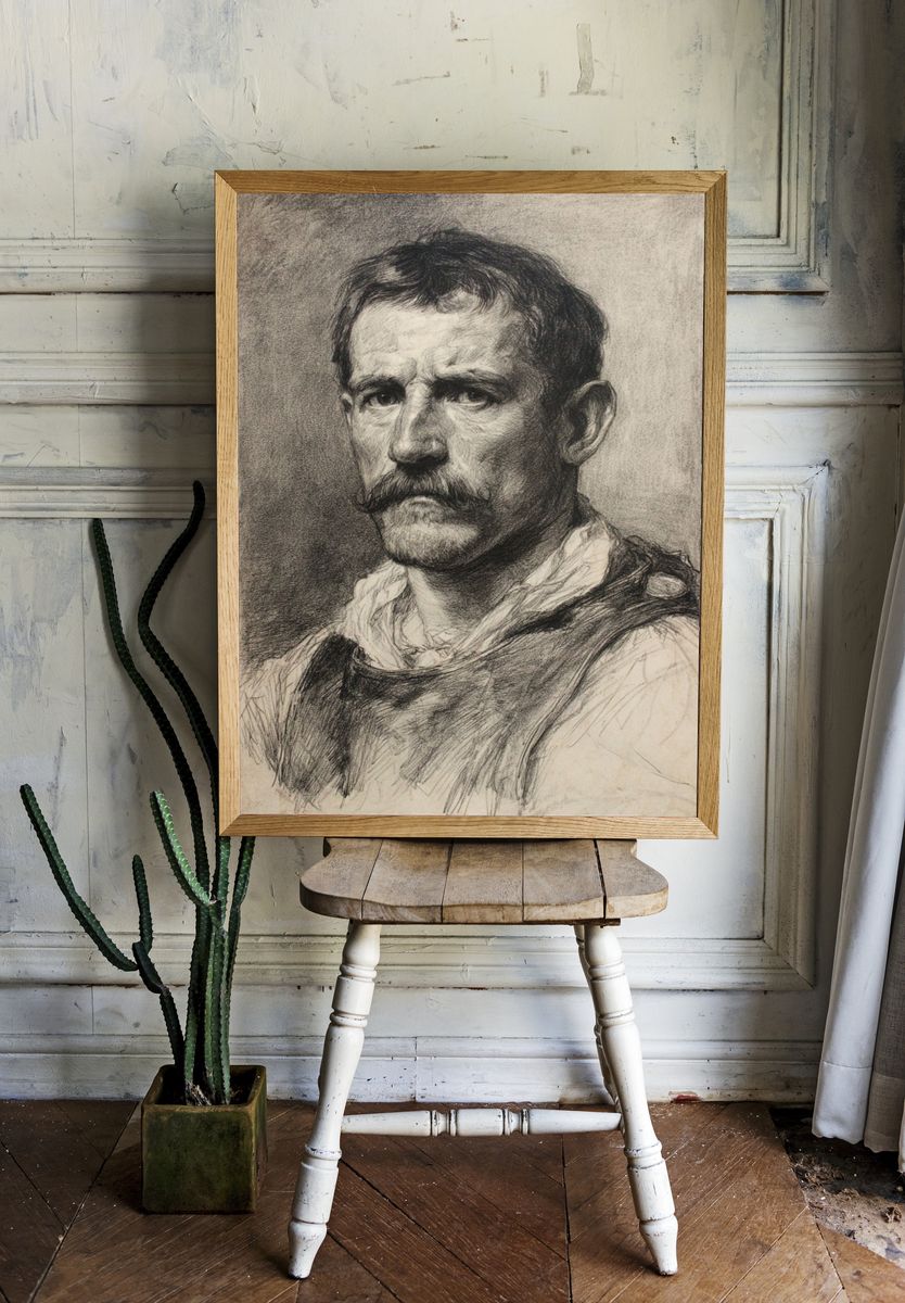 Portrait of a Man — Fine Art Print. room preview
