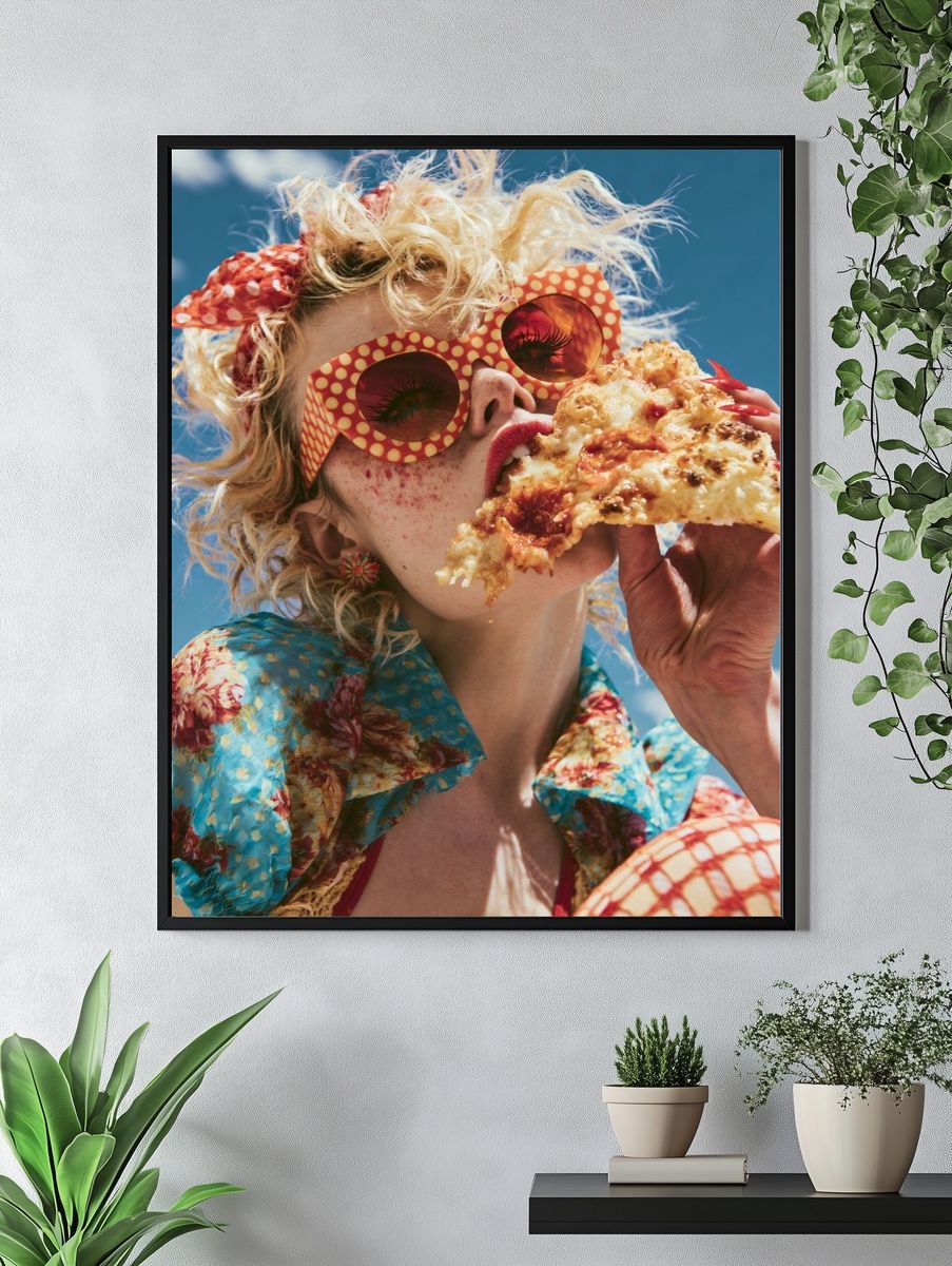 Retro Pop Fashion Portrait Poster. — room view 4