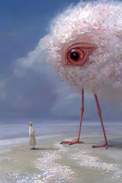 Whimsical Creature Encounter — Fine Art Print. poster print