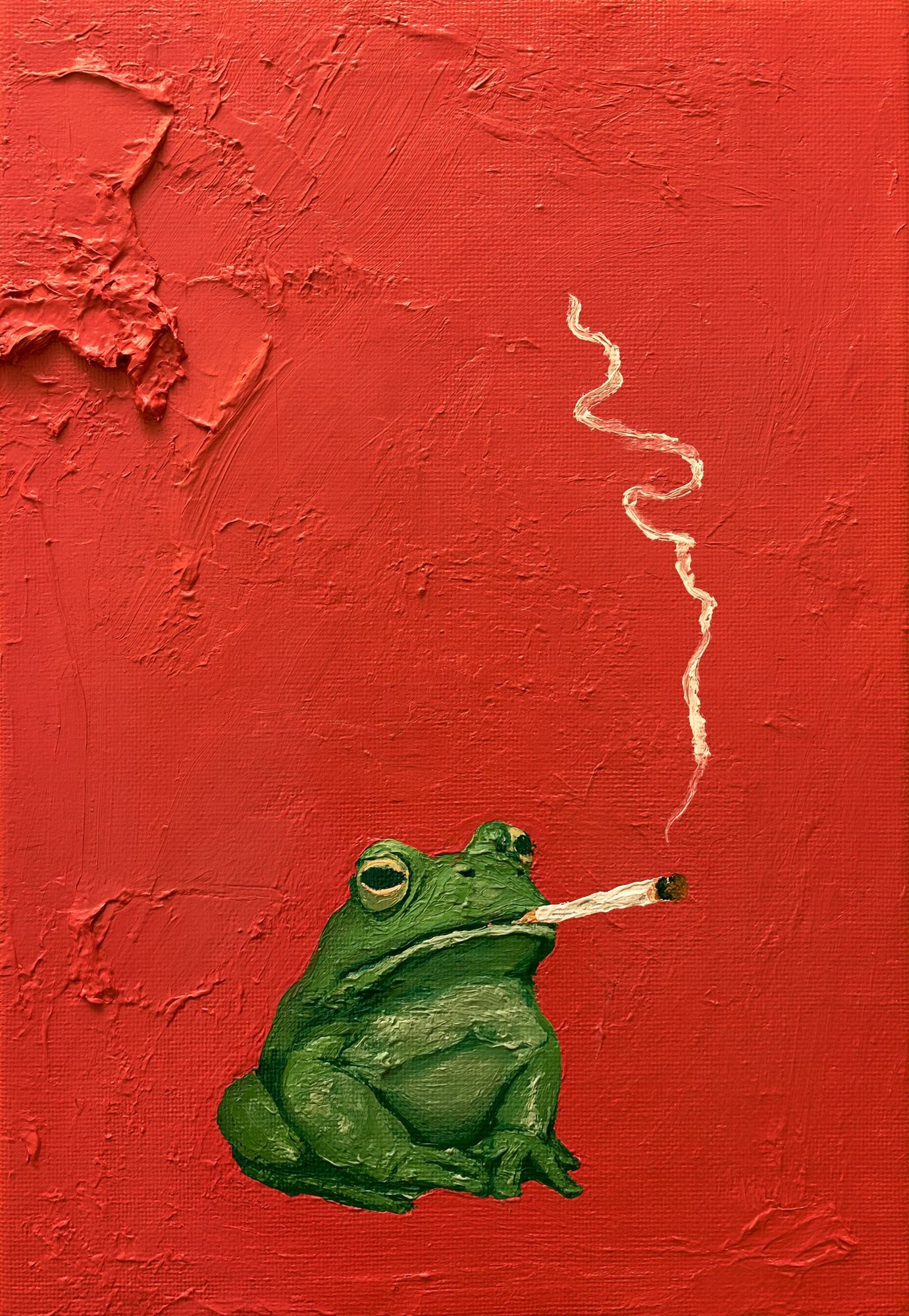 Smoking Frog Pop-Art Poster. poster detail