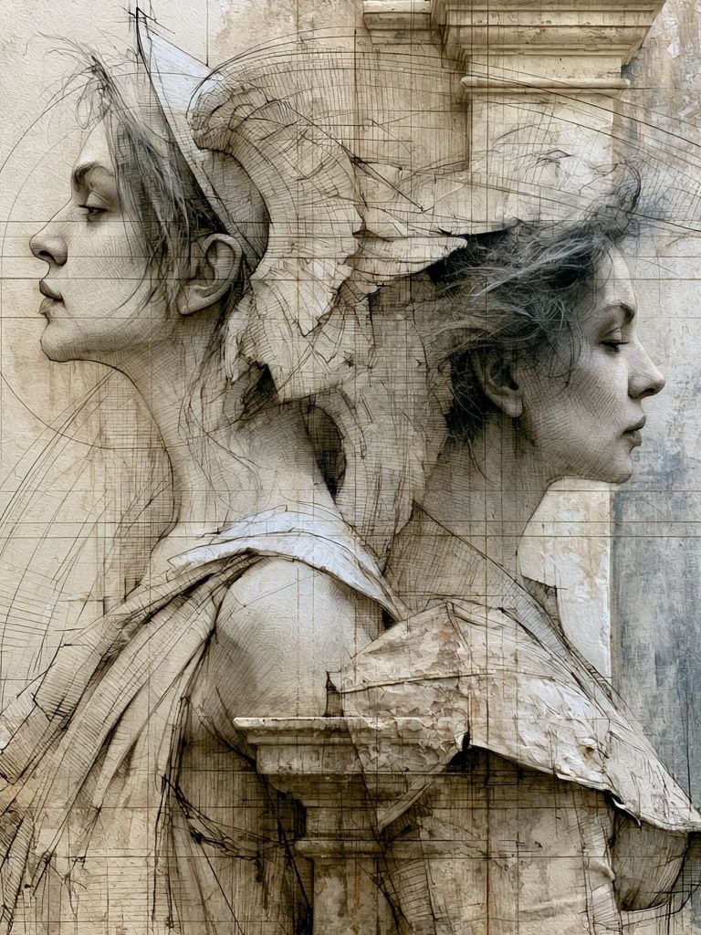 Classical Double Portrait Fine-Art Print. poster detail