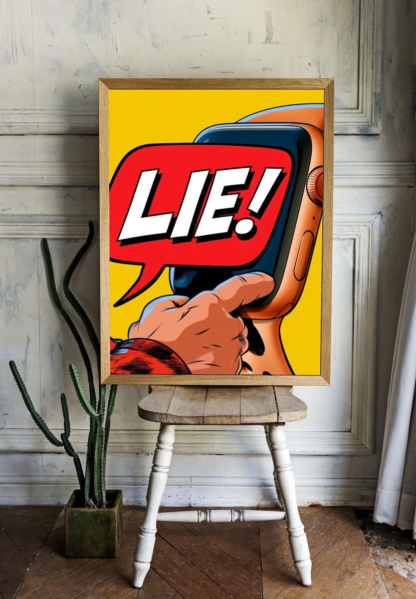 Lie! Pop Art Poster. — room view 1