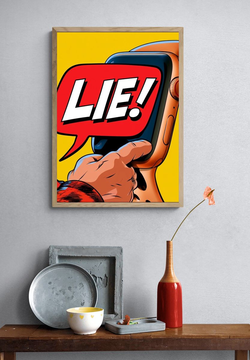 Lie! Pop Art Poster. — room view 3